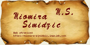 Miomira Simidžić vizit kartica